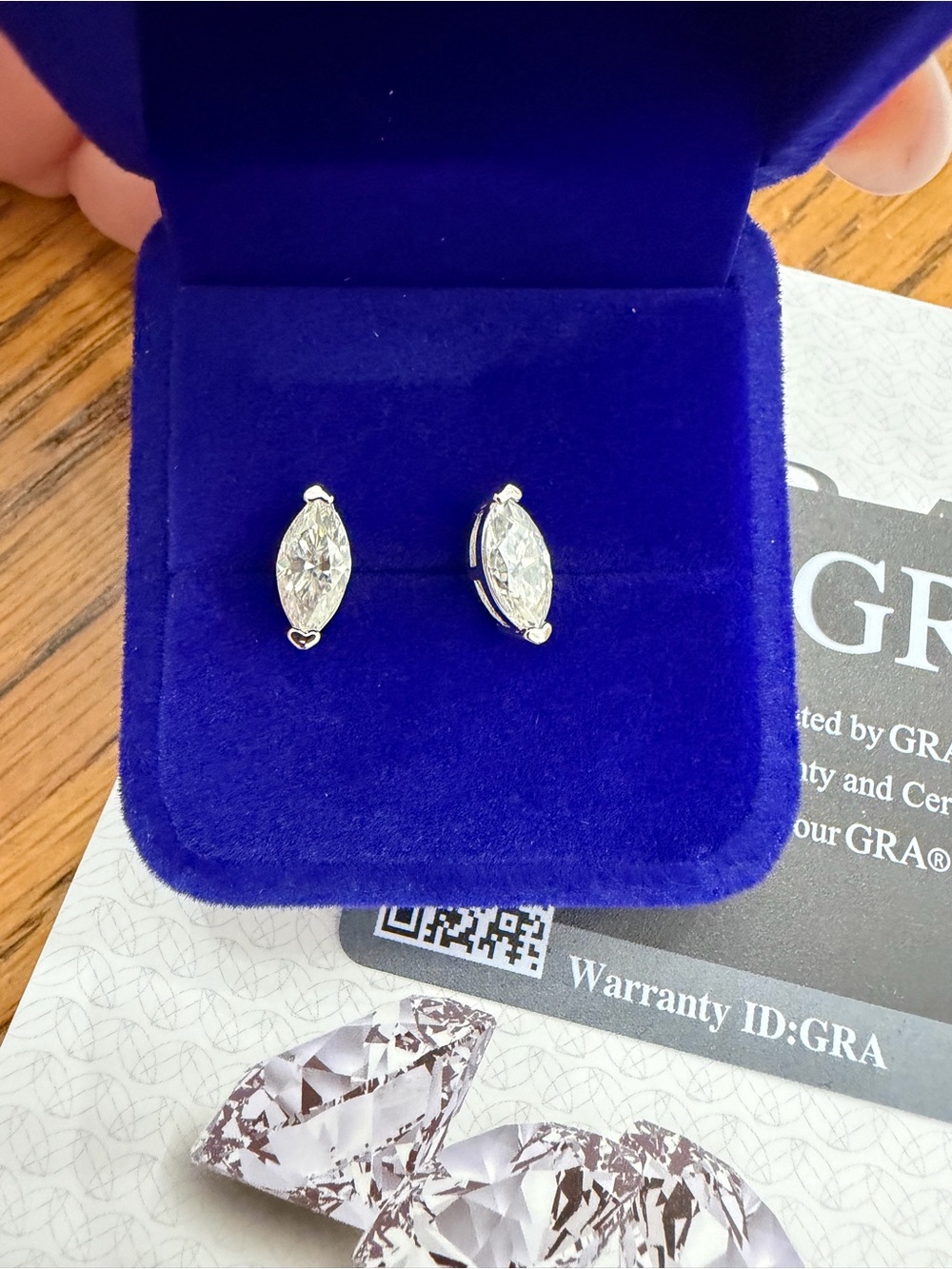 Moissanite Marquise Stud Earrings in 925 2CTW